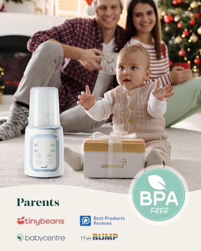 Grownsy Bottle Warmer, 8-in-1 Fast Baby Milk Warmer with Timer for Breastmilk or Formula, Accurate Temperature Control, Multifunctional Baby Bottle Warmers for All Bottles- Blue — view 5