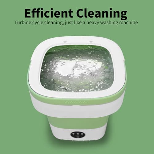 Mini Portable Washing Machine, 16.5L Upgraded Washer with Spin Basket Laundry Machine, 3 Cleaning Modes Suitable for Small Clothes, Foldable Design Ideal for Hotel, Home, Apartment and Campain