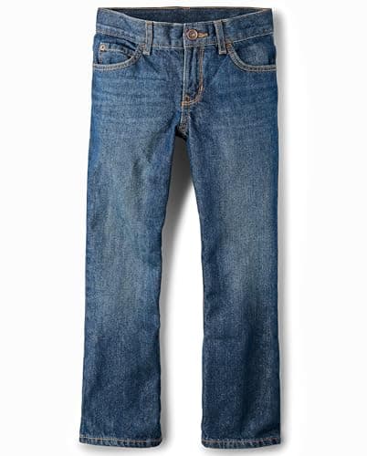 The Children's Place Boys Basic Bootcut Jeans,Dk Juptier Single,10