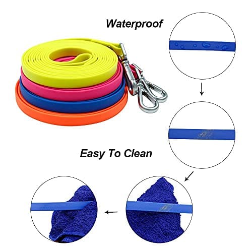 Waterproof Long Dog Leash Recall Training Lead 5 10 16 30 50 Foot for Large Medium Small Dogs Outdoor Training Walking Playing and Camping — view 3