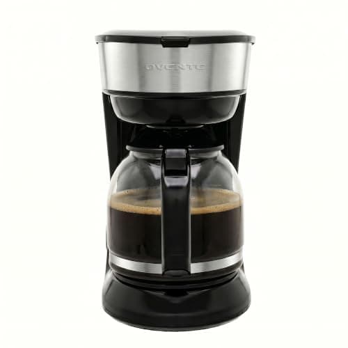 OVENTE 12-Cup Drip Coffee Maker with Easy On/Off Switch, Black CM412B