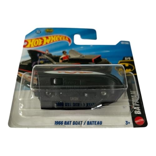 Hot Wheels 1966 Bat Boat [Black] Batman 3/5, 107/250, 1:64 Scale Diecast Toy Vehicle — view 4
