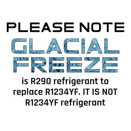 Tectonic Glacial Freeze R290 Refrigerant Replacement 1234YF Cans | R290 Replacement R1234YF AC Freon | R290 Freon 1234YF Refrigerant Replacement | 1234YF Refrigerant Kit 12 Cans (1234yf, 12 Cans) — view 5