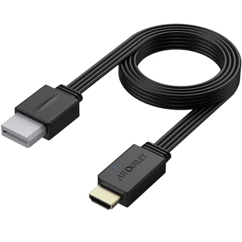 AUTOUTLET Wii to HDMI Converter 1080P 5ft/150cm for Full HD Device, Adapter with HDMI male cable Output Compatible with Wii & Wii U, HDTV, Monitor-Supports Alli Display Modes 720P