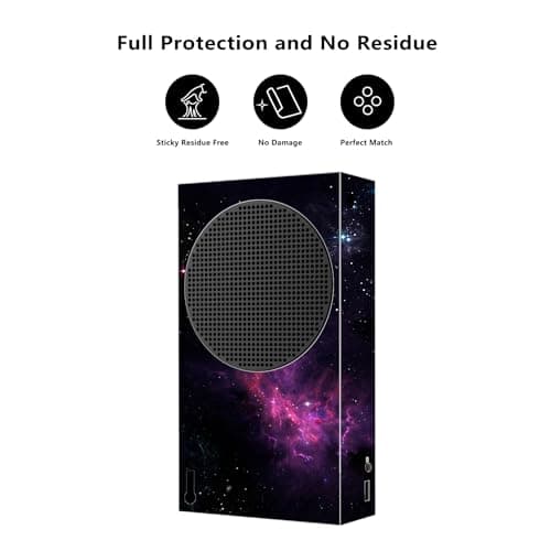 PlayVital Purple Nebula Custom Vinyl Skins for Xbox Series S, Wrap Decal Cover Stickers for Xbox Series S Console Controller — view 2