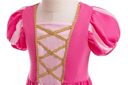 Dressy Daisy Girls Princess Dress for Outfit Play Wear, Hot Pink, Size 12 — view 3