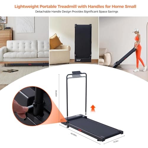 Walking Treadmill with Handle Bar, Small Treadmill for Home Exercising — view 5