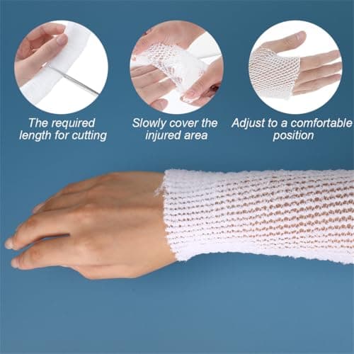 Tubular Stretch Gauze Bandage 1 in × 7.7 yd Elastic Retainer Fix Net Wound Dressing Without The Use of Adhesive Tape for Arms Calves — view 2