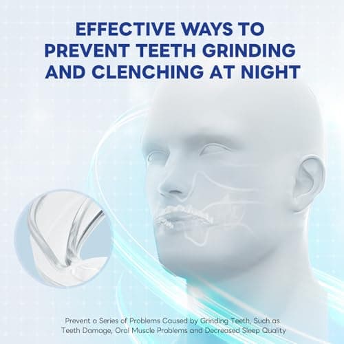 REROIO Mouth guard for Grinding Teeth, Comfortable Night Guard for Grinding Teeth, Perfect fit Anti Grinding Mouthguard for Adults, Mouth Guard for Sleeping with 2 Size Available