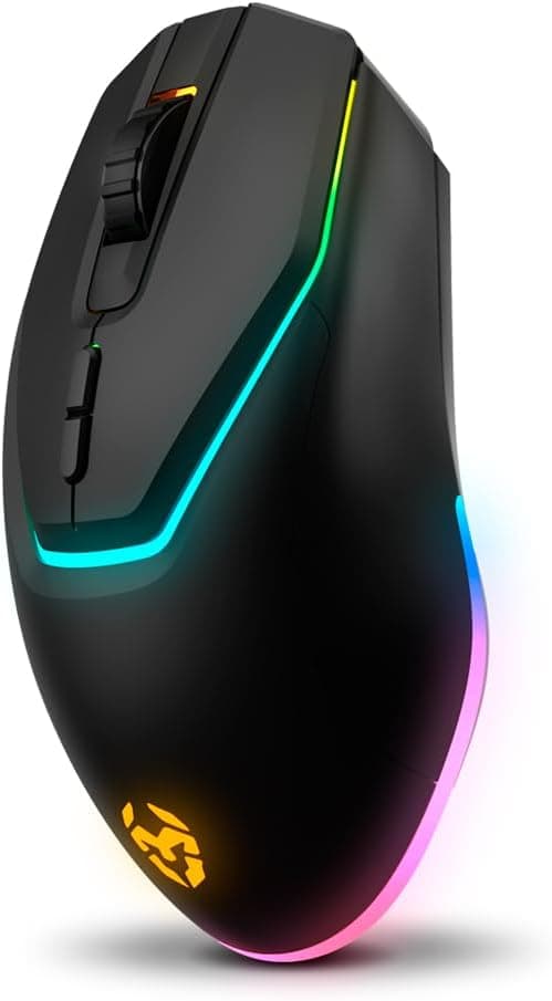 KROM Kabala - Kit Teclado Membrana inalámbrico RGB Rainbow retroiluminado, 6 Teclas Anti-Ghosting, Raton Óptico inalámbrico 6 — view 4