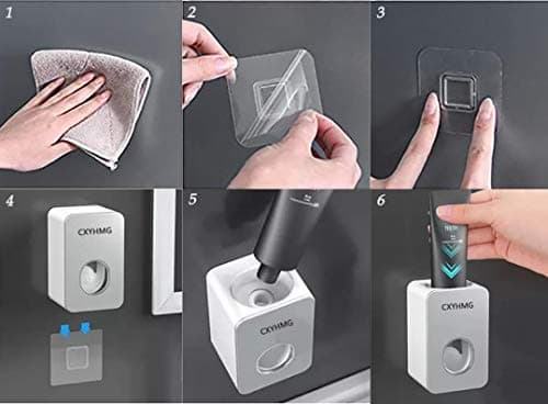 Automatic Toothpaste Dispenser for Kids, Toothpaste Squeezer， Black Grey — view 2
