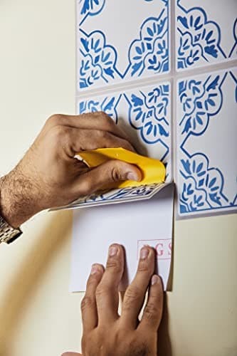 Poromoro Spanish Portuguese Azulejo Style Peel and Stick Backsplash Tile Stickers Set of 16 pcs(5.9_21) — view 6