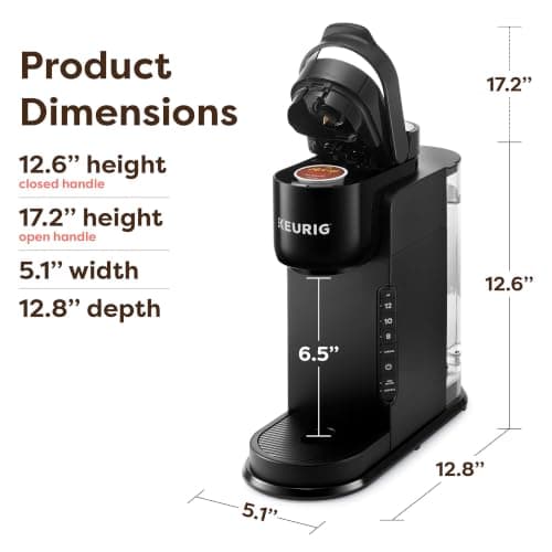 Keurig K-Express Single Serve K-Cup Pod Coffee Maker, 3 Brew Sizes, Strong Button Feature, 42oz Removable Reservoir, Black — view 5