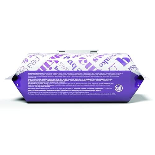 Amazon Elements Baby Wipes, Sensitive, Unscented, Cleans Gently, 810 Count, Flip-Top Packs, Pack of 9 — view 2