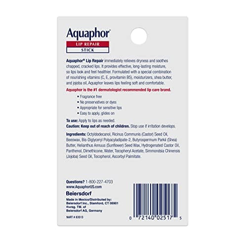 Aquaphor Lip Repair Stick, Moisturizing Lip Balm Pack, Relieves Dryness, 0.17 Oz Stick, Pack of 2 — view 10