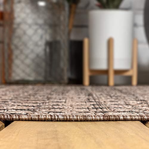 JONATHAN Y Moroccan Geometric Indoor Outdoor Area Rug 8X10 Natural/Black, Ourika Textured Weave for Backyard, Patio, Porch, Easy-Cleaning, High Traffic, Pet-Friendly, Non-Shedding (SMB108D-8) — view 5