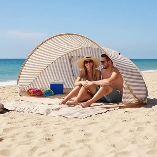 Baby Beach Tent, Beach Tent for Kids, Sun Shelter with UPF 50+ Sun Protection, Instant Baby for Outdoor Camping, Park & Sand — view 3