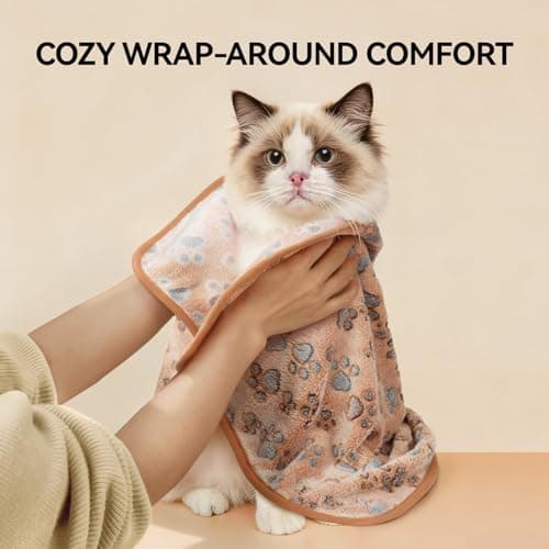 LINENLUX 1 Pack 3 Blankets Super Soft Fluffy Premium Fleece Dog Blankets for Puppy Cat Pet Blanket Flannel Throw Warm Sleep Dog Paw-3pcs 23x16 inch — view 6