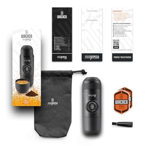 Wacaco Minipresso GR, Portable Espresso Machine, Compatible Ground Coffee, Hand Coffee Maker, Travel Gadgets, Manually Operated, Perfect for Camping, Hiking — view 8