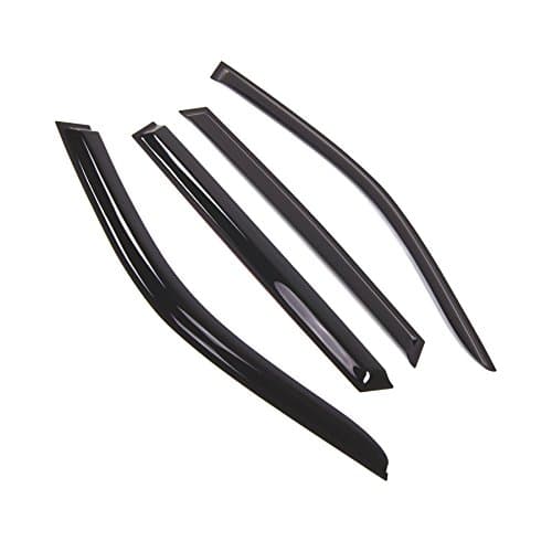 Tuningpros Window Visor Compatible with 2014-2016 BMW X5, DGWV2-782 Outside Mount Deflector Rain Guard Dark Smoke, 4 Pcs Set