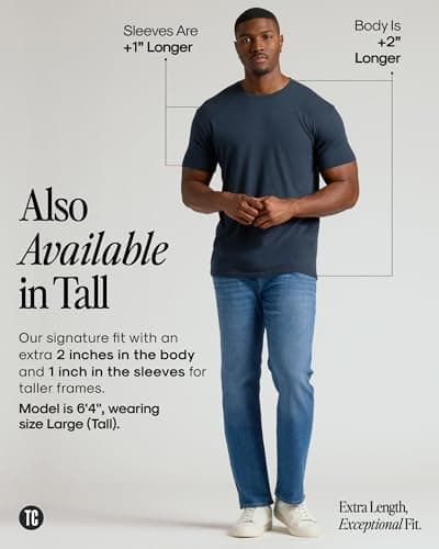 True Classic Mens T-Shirts – Short Sleeve Crew Neck T Shirts for Man, Cotton Blend Plain Novelty Men's T-Shirts, Pack of 6, Variety, XXL — view 6