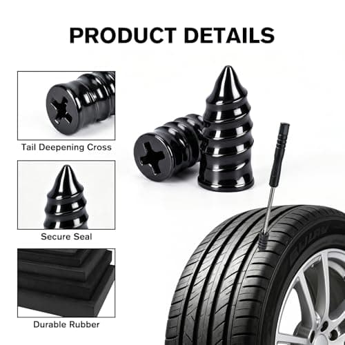 Uxuzepo 71PCS Tire Plug Kit, Screw Type Tire Repair Kit — view 2