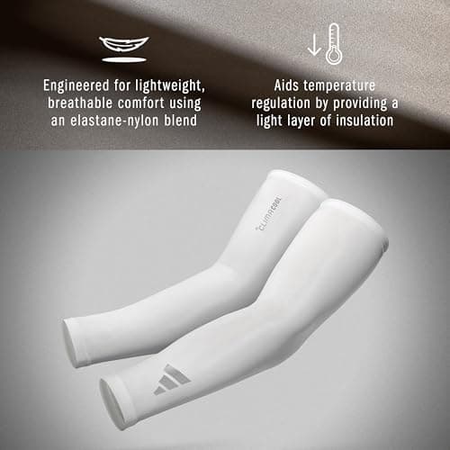 adidas Climacool Compression Arm Sleeves - White - Youth