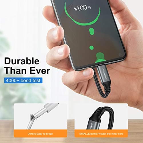 SMALLElectric USB to USB C Cable 5 Pack 6FT, A to Type C Fast Charger Cord