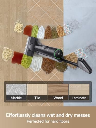 DREAME H12 PRO Vacuum Mop, Wet Dry Vacuum Cleaner for Hard Floor, Vacuum and Mop at The Same Time for Wet & Dry Messes, Auto Self-Cleaning, Edge to Edge Cleaning with Hot Air Drying — view 2