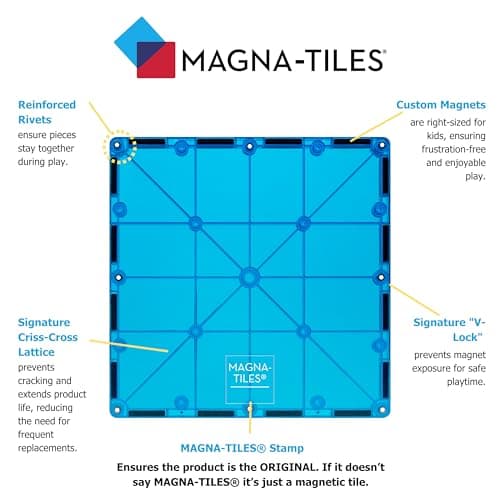 MAGNA-TILES Classic 32-Piece Magnetic Construction Set, The Original Magnetic Building Brand — view 2