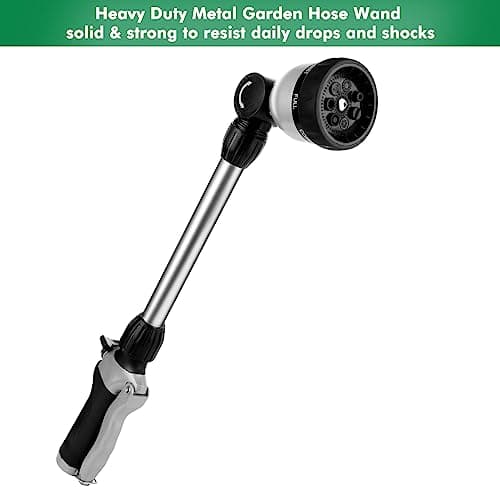 RESTMO Heavy Duty Metal Hose Wand, Watering Wand for Garden Hose