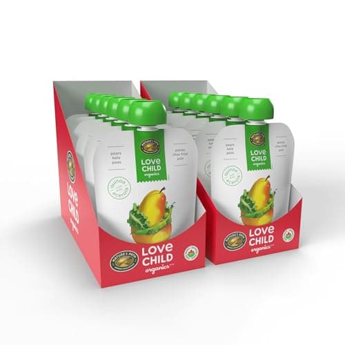 Love Child Organics Superblends Pears, Kale + Peas Puree, 128 ml (Pack of 12), by Nature's Path — view 2