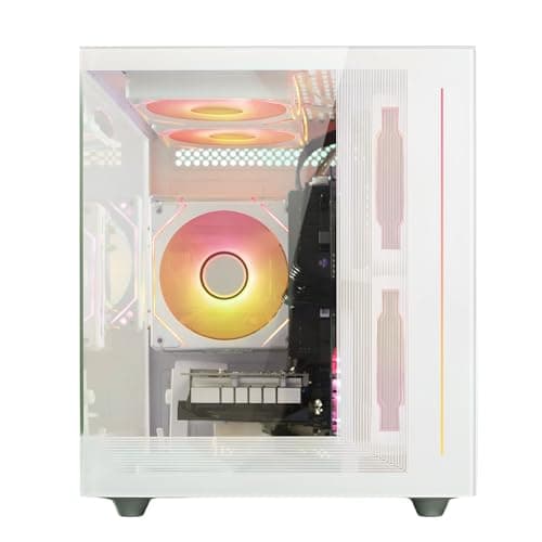 suevery Pre Built Gaming PC, White Tower — view 5