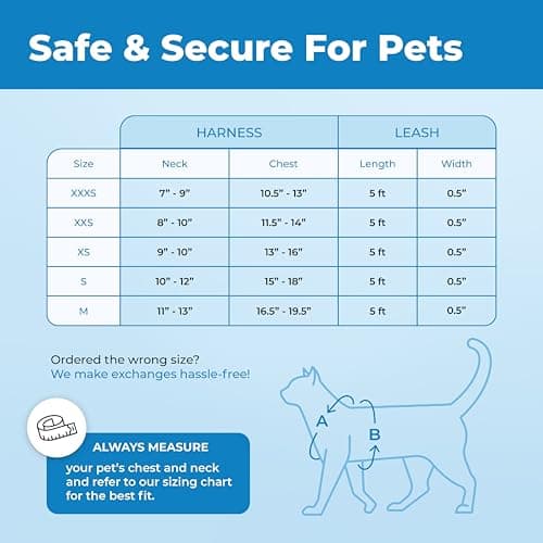 Voyager Step-in Lock Adjustable Cat Harness w. Cat Leash Combo Set with Neoprene Handle 5ft - Supports Small, Medium and Large Breed Cats by Best Pet Supplies - Pink, XS — view 5