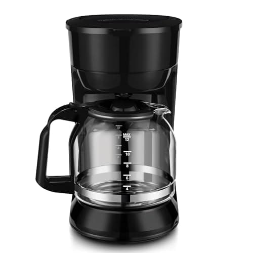 BLACK 12-Cup Coffee Maker with Easy On/Off Switch, Easy Pour, Non-Drip Carafe with Removable Filter Basket, Keep Hot — view 6