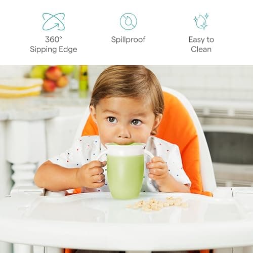 Munchkin Miracle 360˚ Trainer Cup, 7oz, 2Pk, Blue/Green, Blue, Green, 7 Ounce — view 3
