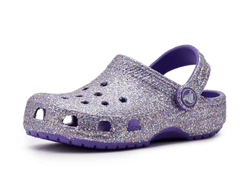 Crocs Unisex Kids Classic Glitter Clogs (Little Kid/Big Kid) Purple 13 Little Kid Medium