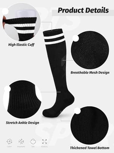 Hryrbay Kids Soccer Shin Guards and Socks Toddler Soccer Shin Pads Protective Defender Gear for Boys Girls Ages 3-15 Great for Training, Matches, Inspired by the World Cup Black S — view 3