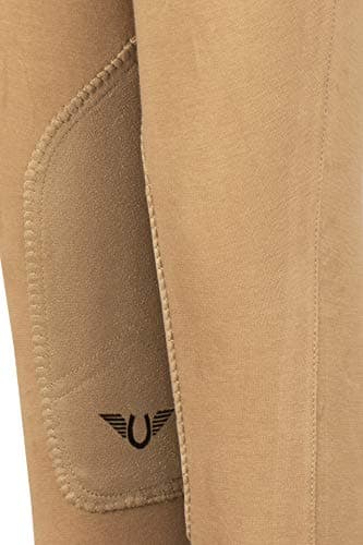 TuffRider Girl's Starter Lowrise Pull-On Jods Breech, Sand, 4