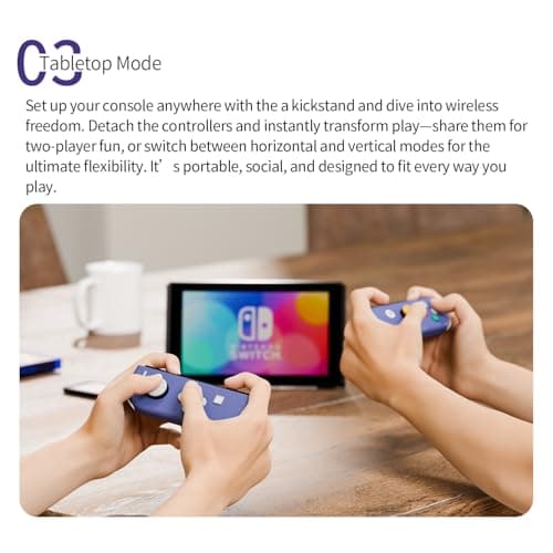 Tideal Set of Replacement Controller for Nintendo Switch - Compatible with Nintendo Switch (1) / OLED/Lite - Dual Vibration/Motion Control / 6-Axis Gyro (Purple) — view 5