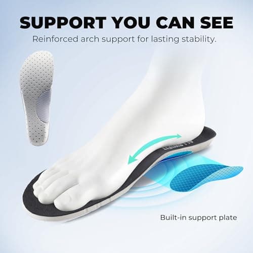ALLSWIFIT Men's Slip On Wide Toe Box Walking Shoes Hands-Free Barefoot Cushion Running Tennis Arch Support Gym Workout Athletic Fashion Sneakers StediCloud,Size 13,Blue,SARS26002M — view 4