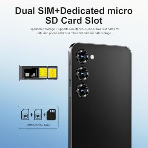 Echoamo 12GB+512GB Storage Unlocked Phone 5G Dual SIM (Black) — view 4