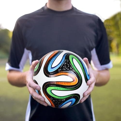 World Cup 2014 Brazil Final Famous Match Ball Football Replica/Soccer Ball Size 5,Soccer Ball World Cup is Made from Rexine, 2014 World Cup Ball, Birthday Gift for Soccer Fan -PA21 — view 5