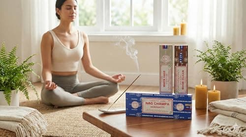 Satya Sai Baba Nag Champa Agarbatti, 250gms Hand Rolled Fine Quality Incense Sticks for Purification, Relaxation, Positivity, Yoga, Meditation (NC250 Pack of 3 -Mystic) — view 4