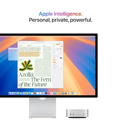 Apple 2024 Mac mini Desktop Computer with M4 chip with 10‑core CPU and 10‑core GPU: Built for Apple Intelligence, 16GB Unified Memory, 256GB SSD Storage, Gigabit Ethernet. Works with iPhone/iPad — view 4