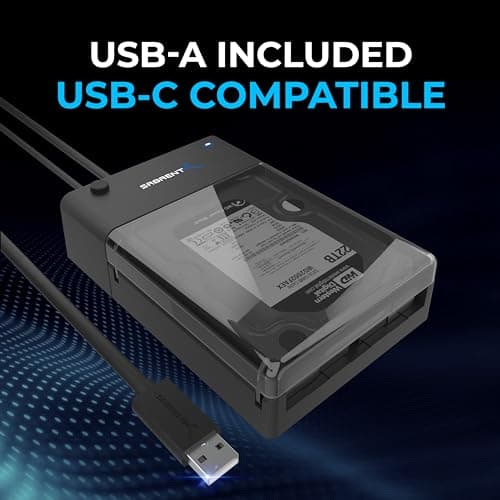 SABRENT USB 3.0 to SATA External Hard Drive Lay-Flat Docking Station for 2.5 or 3.5in HDD, SSD [Support UASP] (EC-DFLT) — view 6