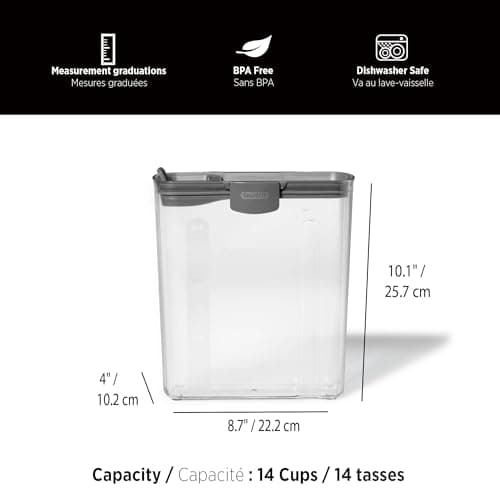 Starfrit PROKEEPER Cereal Container - Graduated Measurements - 14 Cups - Airtight