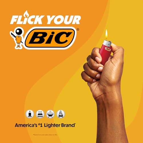 BIC Maxi Pocket Lighters, Dependable and Long-Lasting, Assorted Colors, 10-Pack (Colors May Vary) — view 8