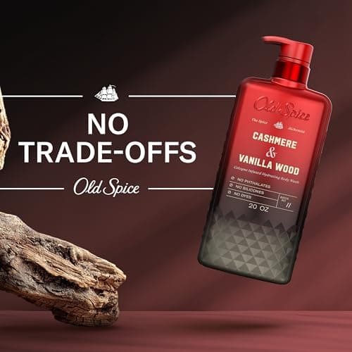 Old Spice Body Wash for Men, The Spice Alchemist Collection, 24/7 Cologne Infused Hydration, No Trade Off Formula, Free of Phthalates Silicones & Dyes, Cashmere + Vanilla Wood Scent, 20 oz — view 5