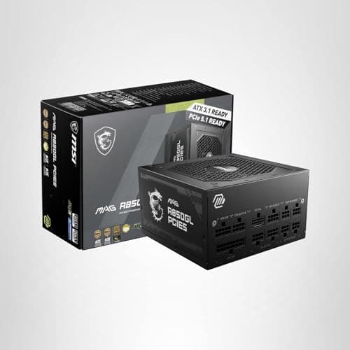 MSI MAG A850GL PCIE5, Fully Modular Compact Gaming 850W Power Supply, 80+ Gold, ATX 3.1 & PCIe 5.1 Ready, Native Dual-Color 12V-2x6 Cable, 10 Year Warranty — view 11